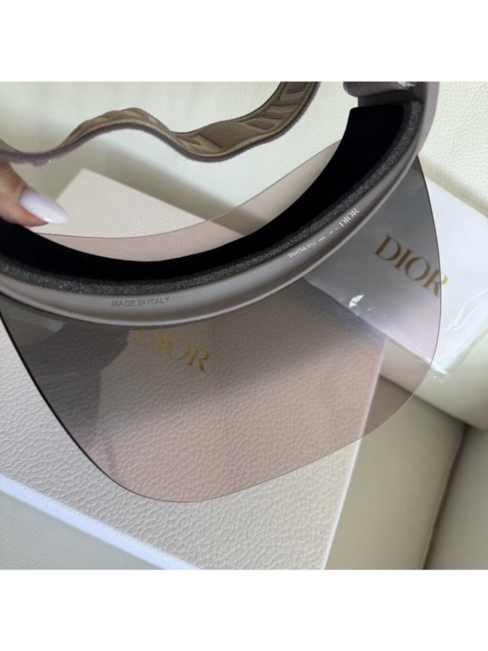 NEW DIOR Visor Sunglasses Grey DiorClub V1U 100% Auth Gradient Sunshield - Picture 10 of 12